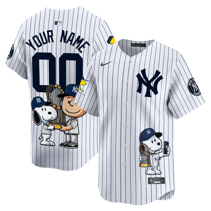 New York Yankees Peanut Snoopy Vapor Premier Limited Custom Jersey - Printed