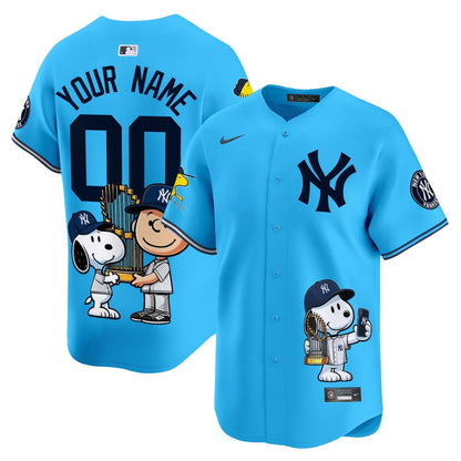 New York Yankees Peanut Snoopy Vapor Premier Limited Custom Jersey - Printed