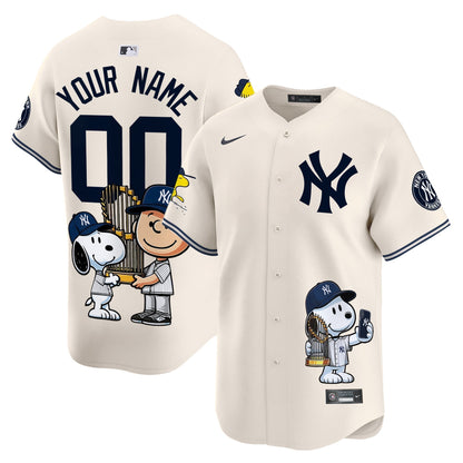 New York Yankees Peanut Snoopy Vapor Premier Limited Custom Jersey - Printed