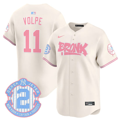 Unisex Yankees The Bronx Graffiti Bubblegum Pink Vapor Premier Limited Jersey - All Stitched