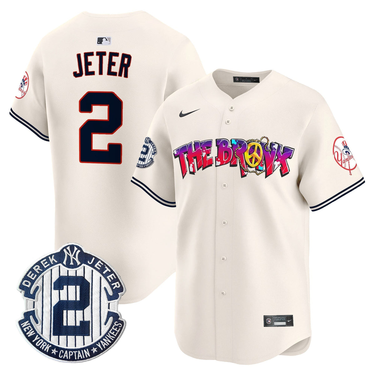 Men's New York Yankees The Bronx Graffiti Vapor Premier Limited Jersey V7 - All Stitched