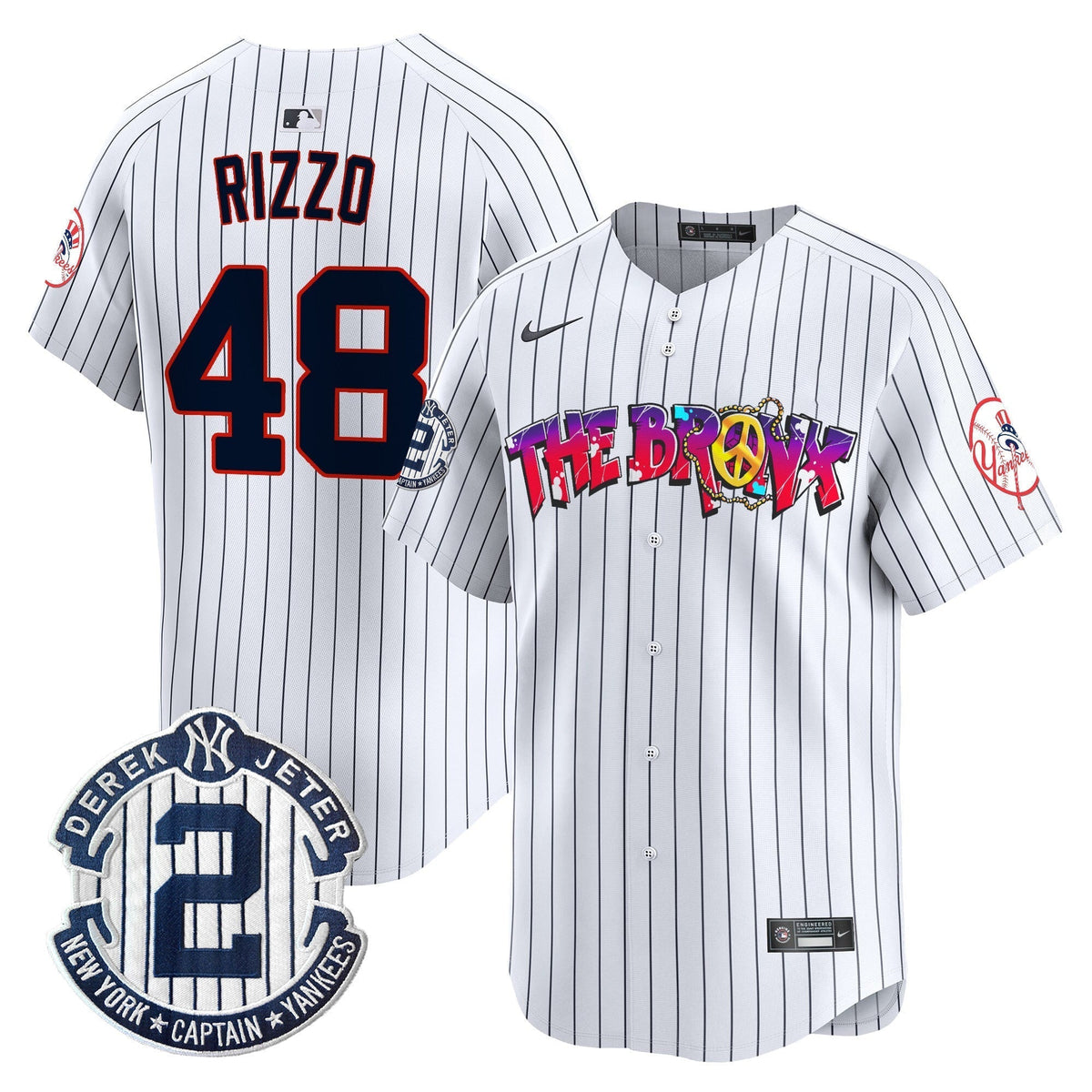 Men's New York Yankees The Bronx Graffiti Vapor Premier Limited Jersey V7 - All Stitched
