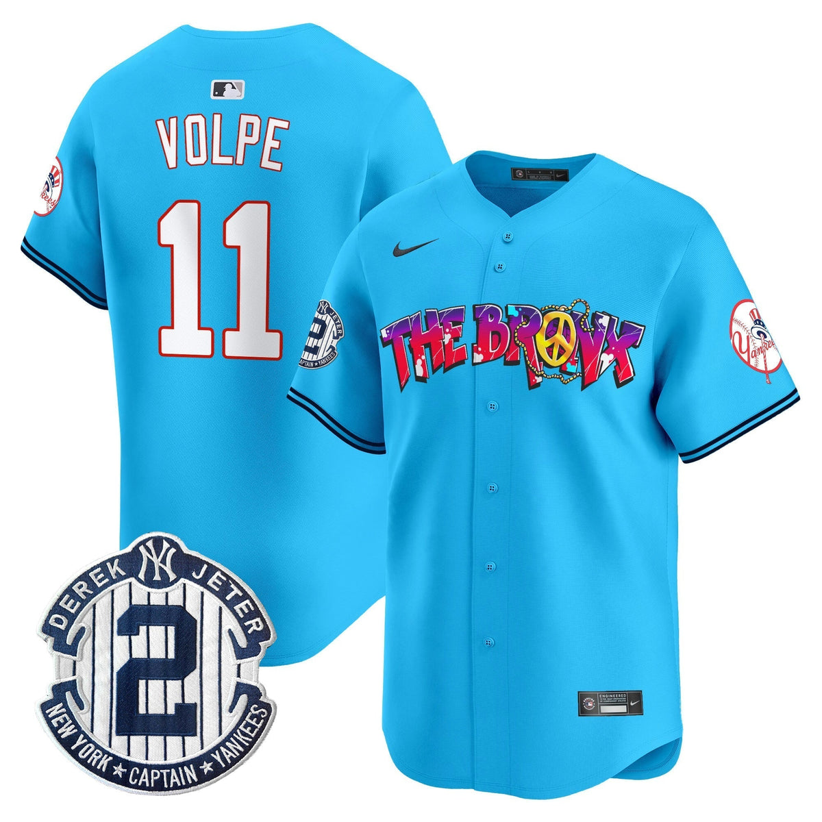 Men's New York Yankees The Bronx Graffiti Vapor Premier Limited Jersey V7 - All Stitched