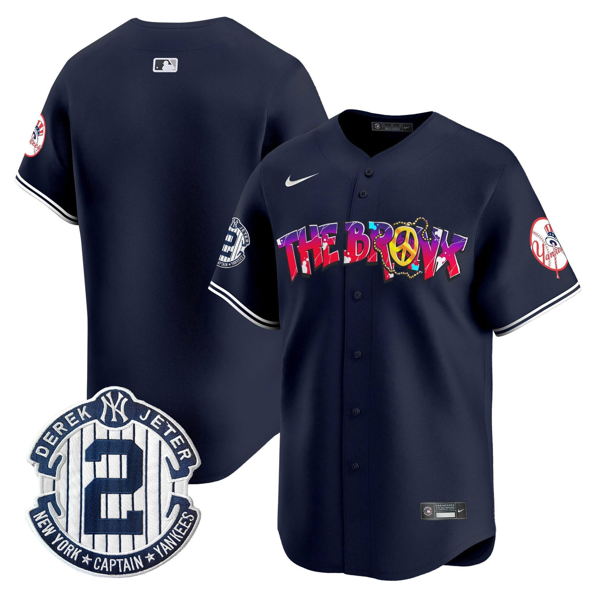Men's New York Yankees The Bronx Graffiti Vapor Premier Limited Jersey V7 - All Stitched