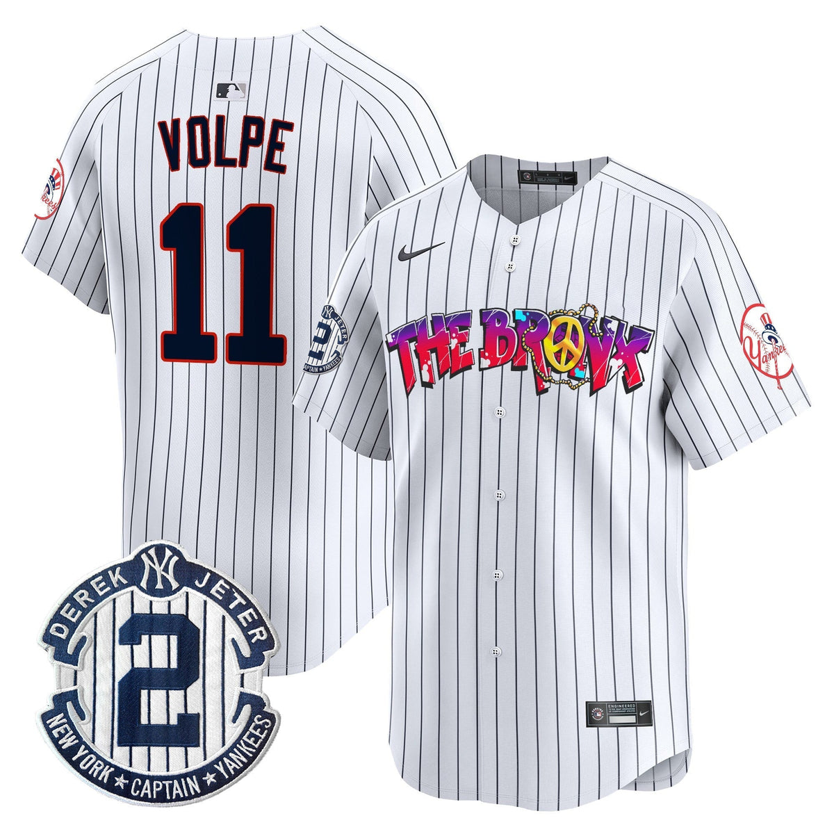 Men's New York Yankees The Bronx Graffiti Vapor Premier Limited Jersey V7 - All Stitched