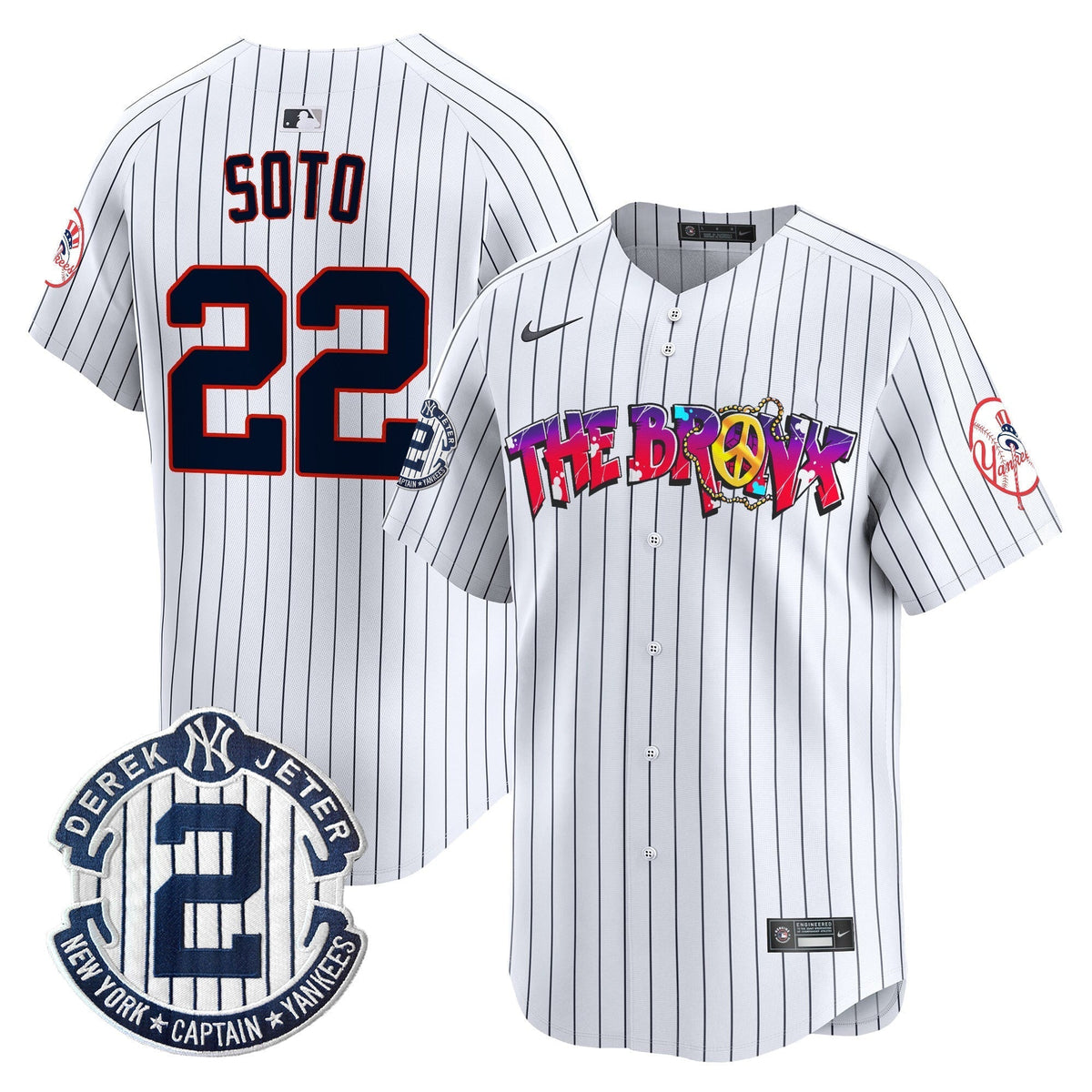 Men's New York Yankees The Bronx Graffiti Vapor Premier Limited Jersey V7 - All Stitched