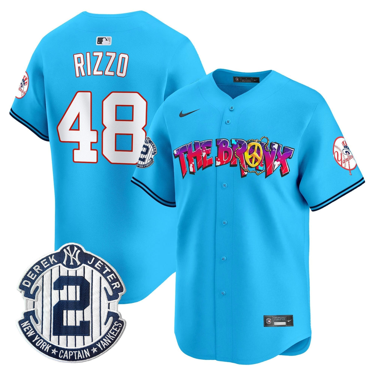 Men's New York Yankees The Bronx Graffiti Vapor Premier Limited Jersey V7 - All Stitched