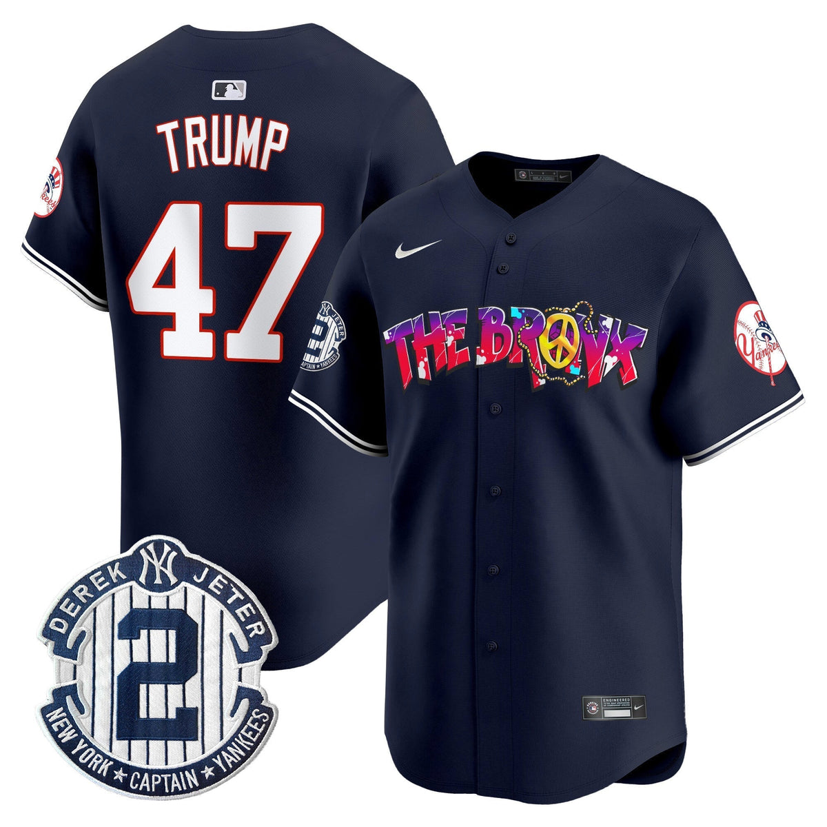 Men's New York Yankees The Bronx Graffiti Vapor Premier Limited Jersey V7 - All Stitched