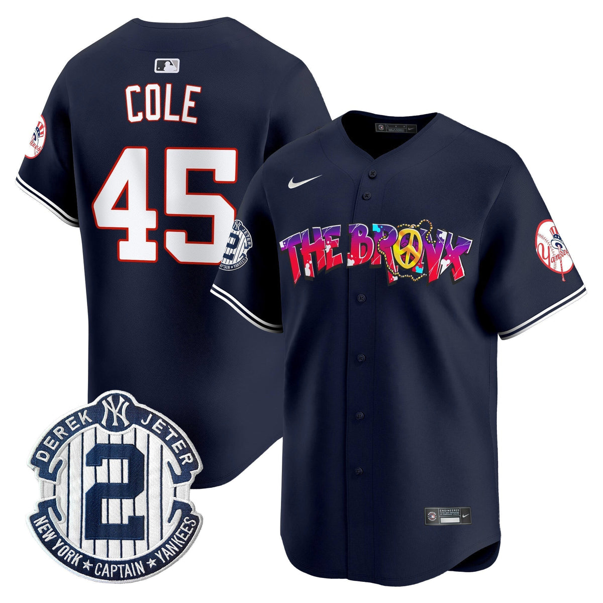 Men's New York Yankees The Bronx Graffiti Vapor Premier Limited Jersey V7 - All Stitched