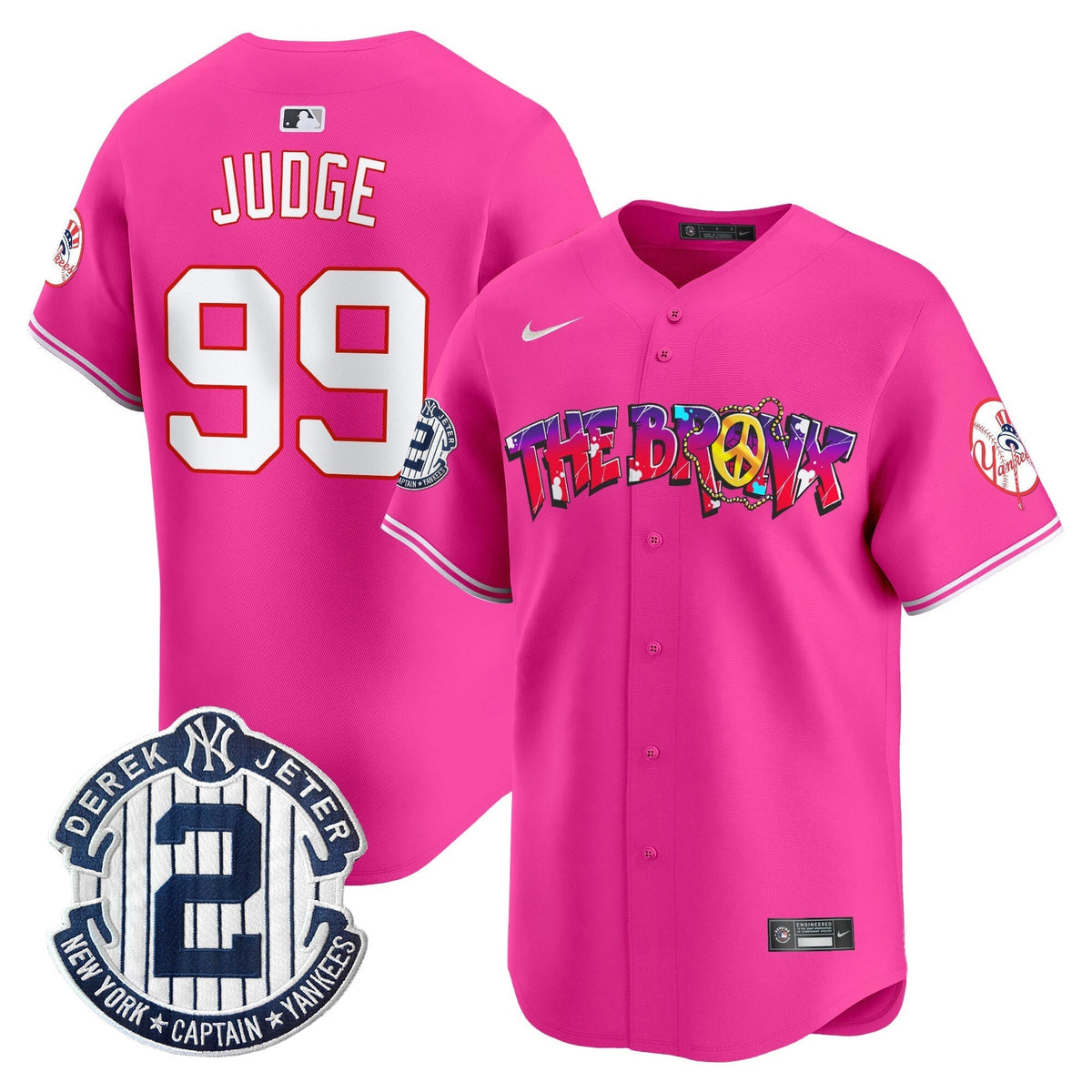 Men's New York Yankees The Bronx Graffiti Vapor Premier Limited Jersey V7 - All Stitched