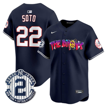 Men's New York Yankees The Bronx Graffiti Vapor Premier Limited Jersey V7 - All Stitched