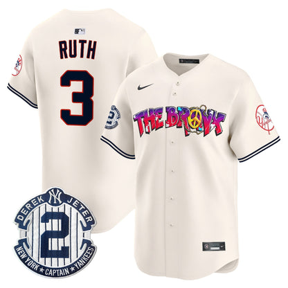 Men's New York Yankees The Bronx Graffiti Vapor Premier Limited Jersey V7 - All Stitched