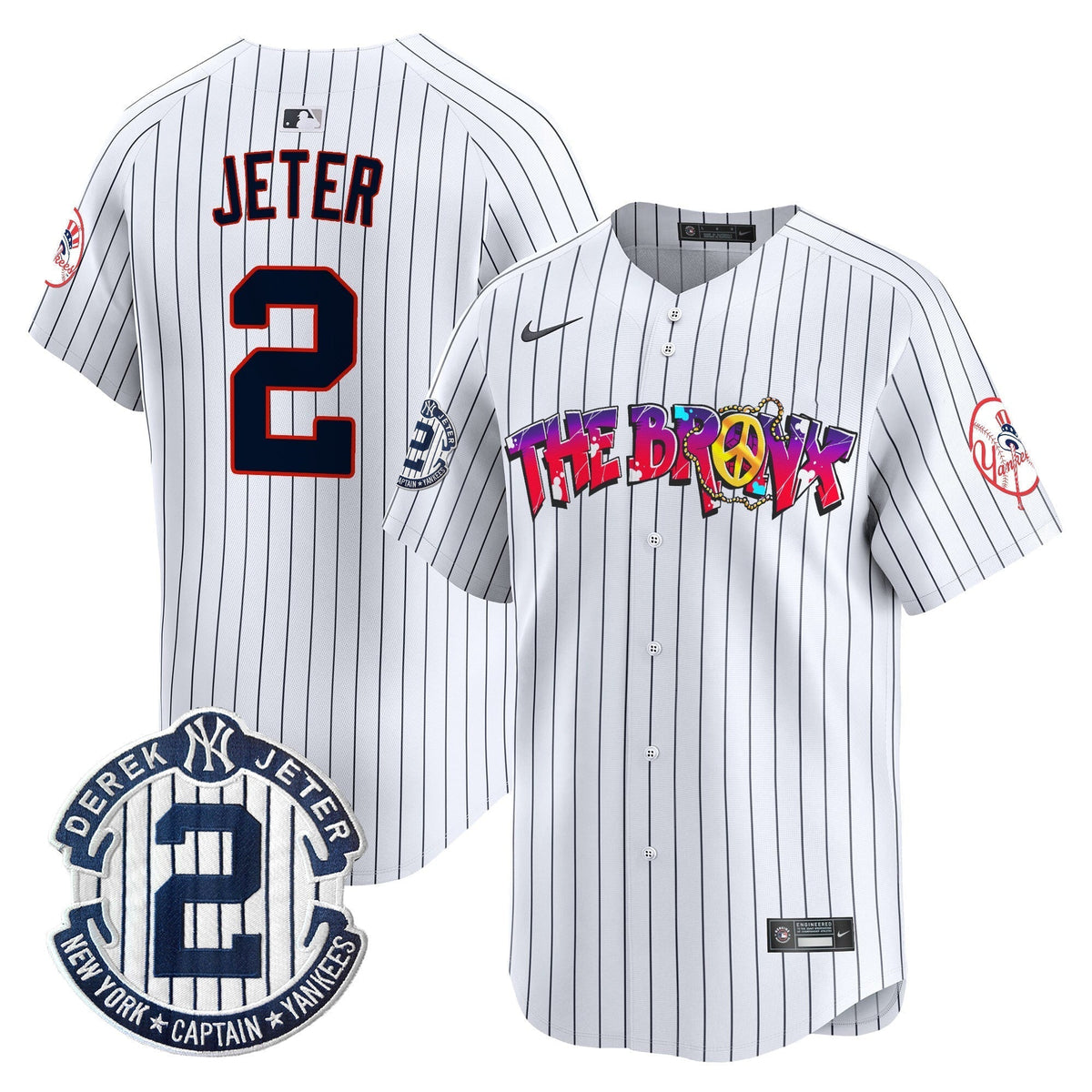 Men's New York Yankees The Bronx Graffiti Vapor Premier Limited Jersey V7 - All Stitched