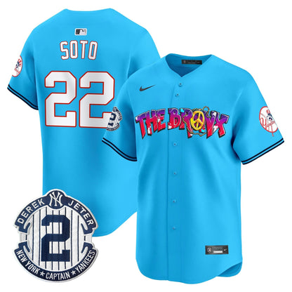 Men's New York Yankees The Bronx Graffiti Vapor Premier Limited Jersey V7 - All Stitched