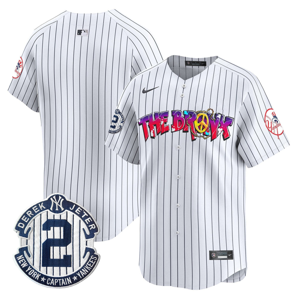 Men's New York Yankees The Bronx Graffiti Vapor Premier Limited Jersey V7 - All Stitched