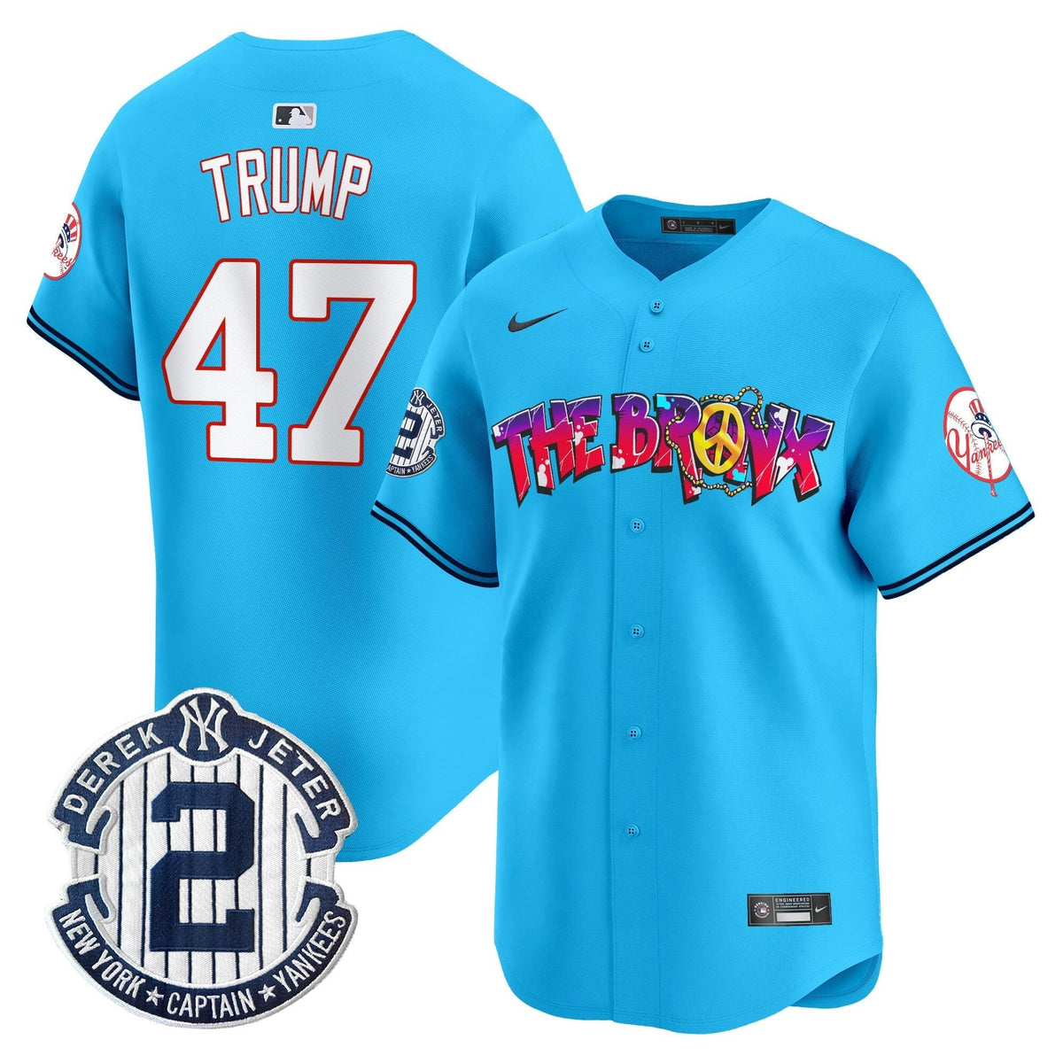 Men's New York Yankees The Bronx Graffiti Vapor Premier Limited Jersey V7 - All Stitched