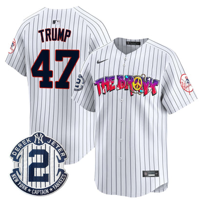 Men's New York Yankees The Bronx Graffiti Vapor Premier Limited Jersey V7 - All Stitched