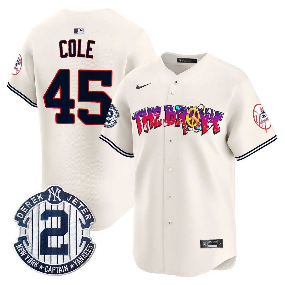 Men's New York Yankees The Bronx Graffiti Vapor Premier Limited Jersey V7 - All Stitched