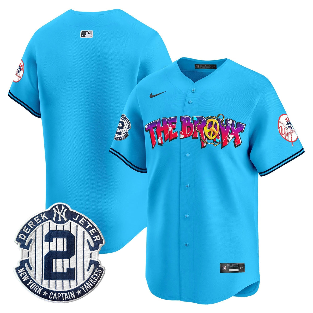 Men's New York Yankees The Bronx Graffiti Vapor Premier Limited Jersey V7 - All Stitched