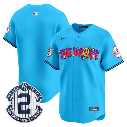 Men's New York Yankees The Bronx Graffiti Vapor Premier Limited Jersey V7 - All Stitched