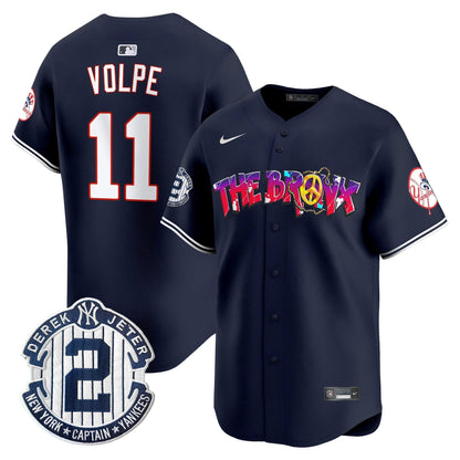 Men's New York Yankees The Bronx Graffiti Vapor Premier Limited Jersey V7 - All Stitched