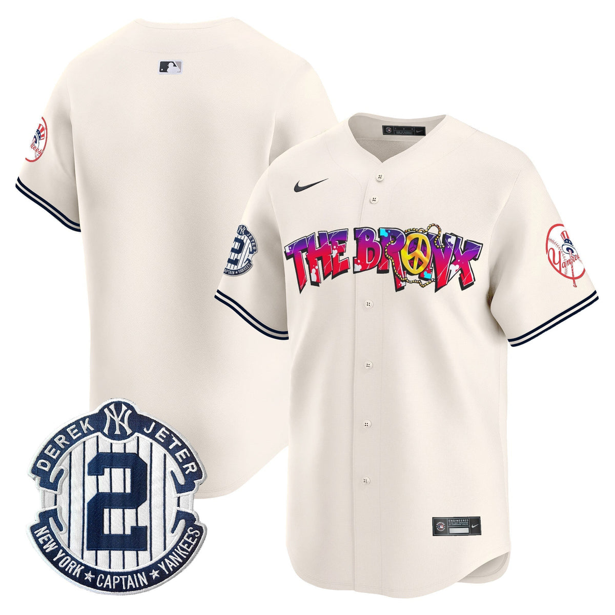 Men's New York Yankees The Bronx Graffiti Vapor Premier Limited Jersey V7 - All Stitched