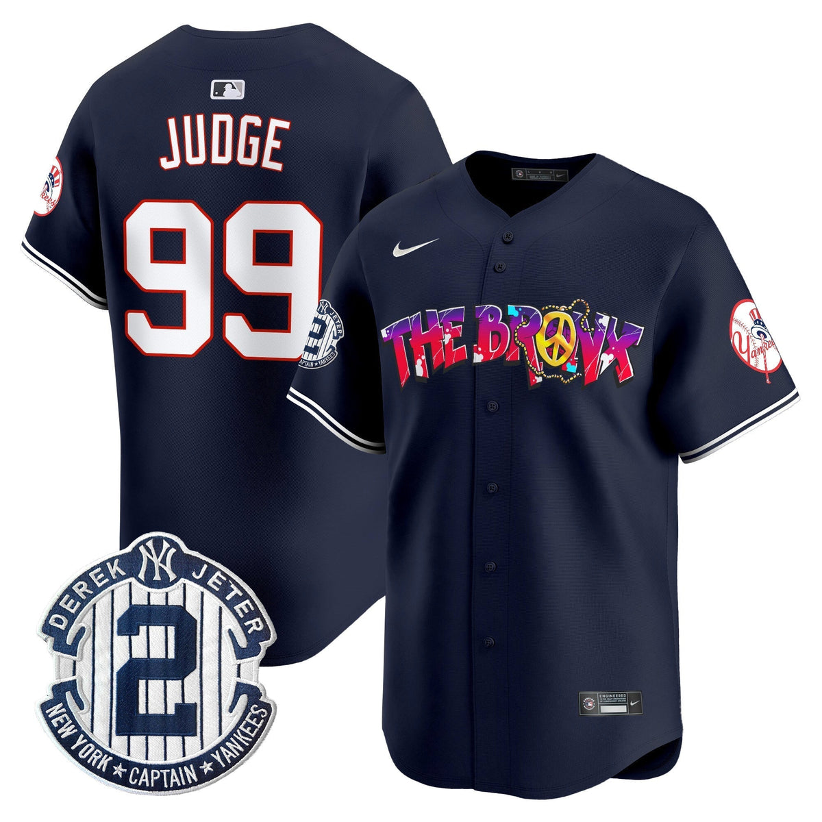 Men's New York Yankees The Bronx Graffiti Vapor Premier Limited Jersey V7 - All Stitched