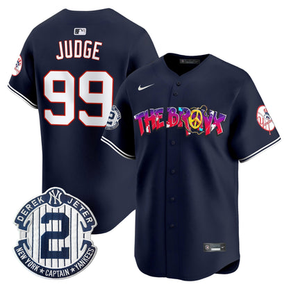 Men's New York Yankees The Bronx Graffiti Vapor Premier Limited Jersey V7 - All Stitched
