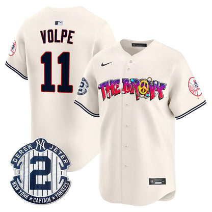 Men's New York Yankees The Bronx Graffiti Vapor Premier Limited Jersey V7 - All Stitched