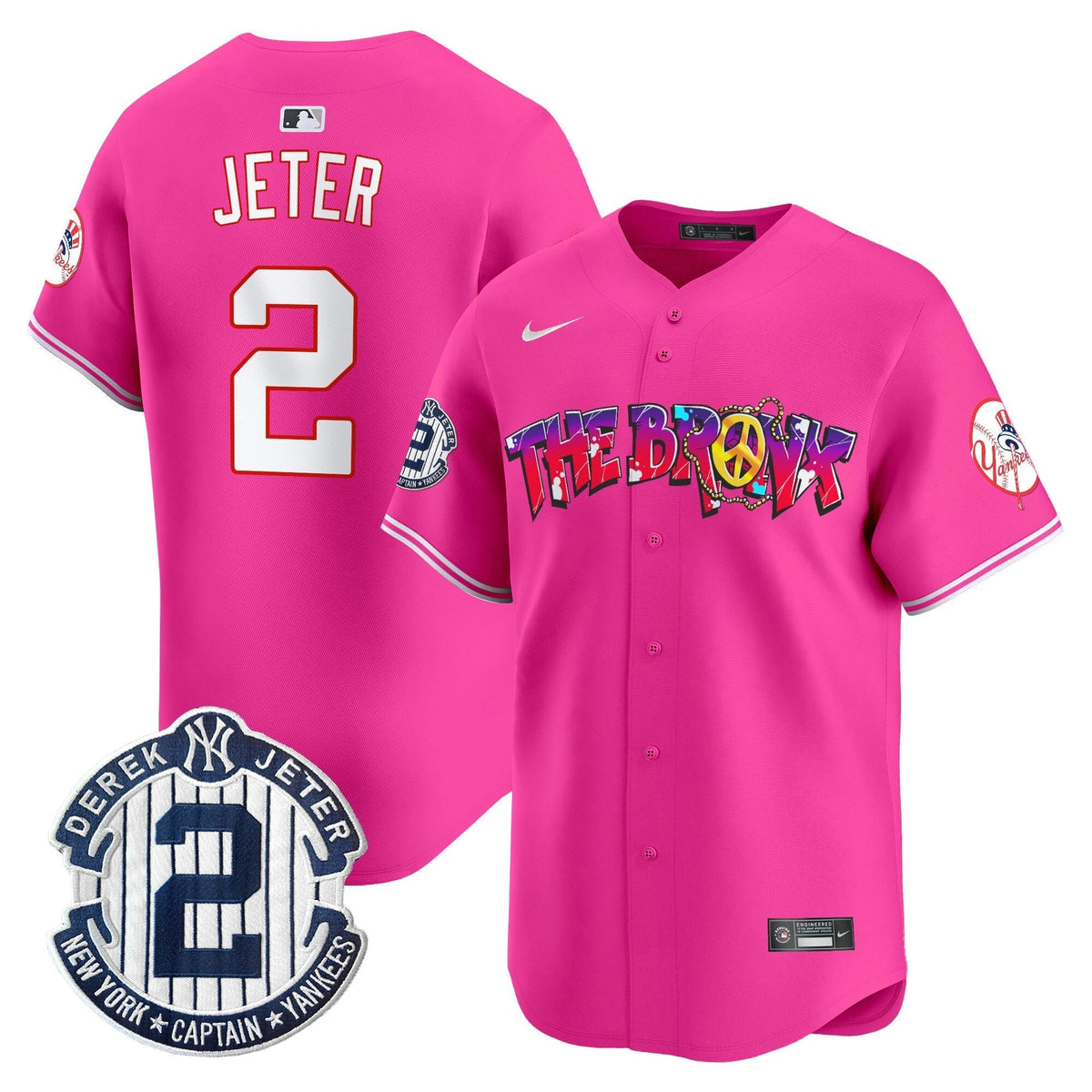 Men's New York Yankees The Bronx Graffiti Vapor Premier Limited Jersey V7 - All Stitched