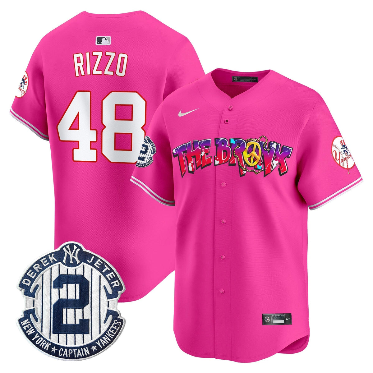 Men's New York Yankees The Bronx Graffiti Vapor Premier Limited Jersey V7 - All Stitched