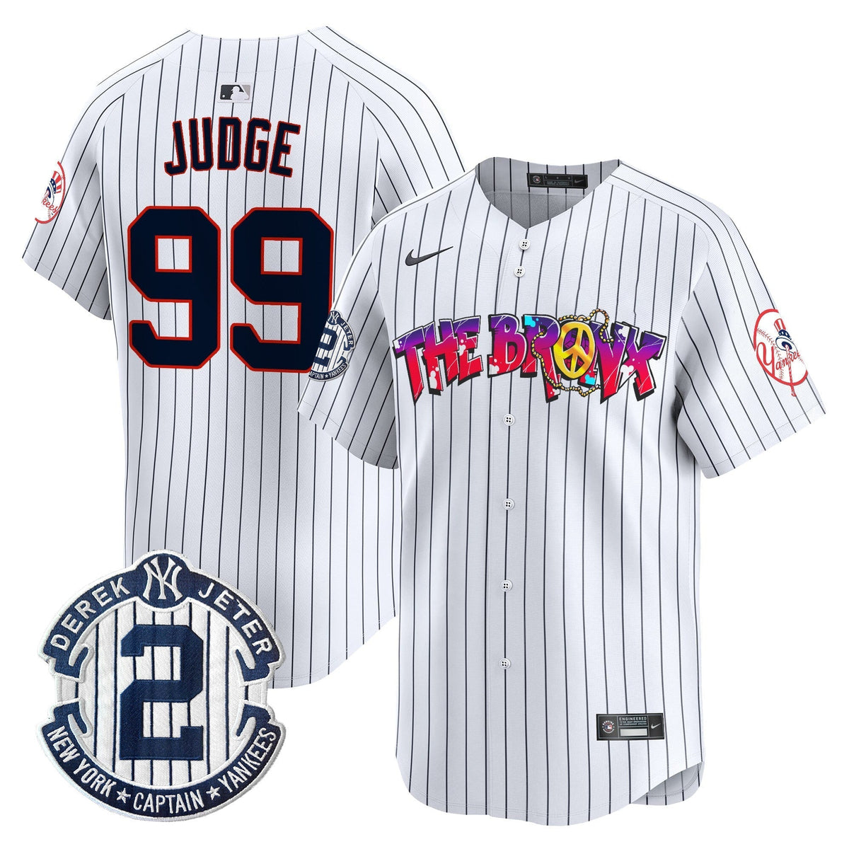 Men's New York Yankees The Bronx Graffiti Vapor Premier Limited Jersey V7 - All Stitched