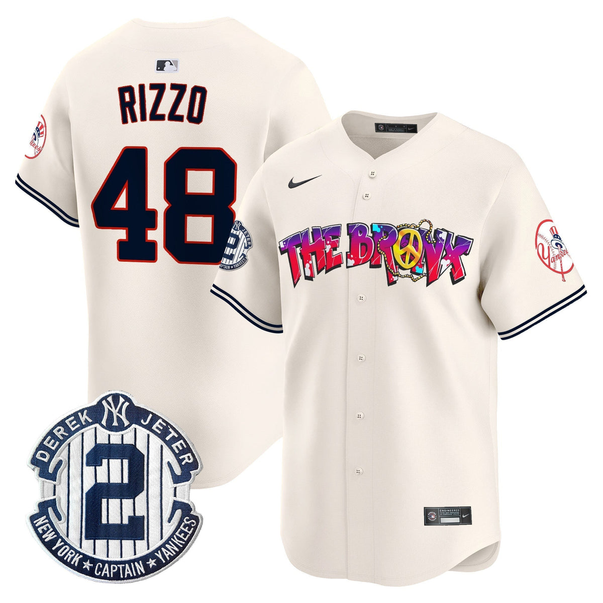 Men's New York Yankees The Bronx Graffiti Vapor Premier Limited Jersey V7 - All Stitched