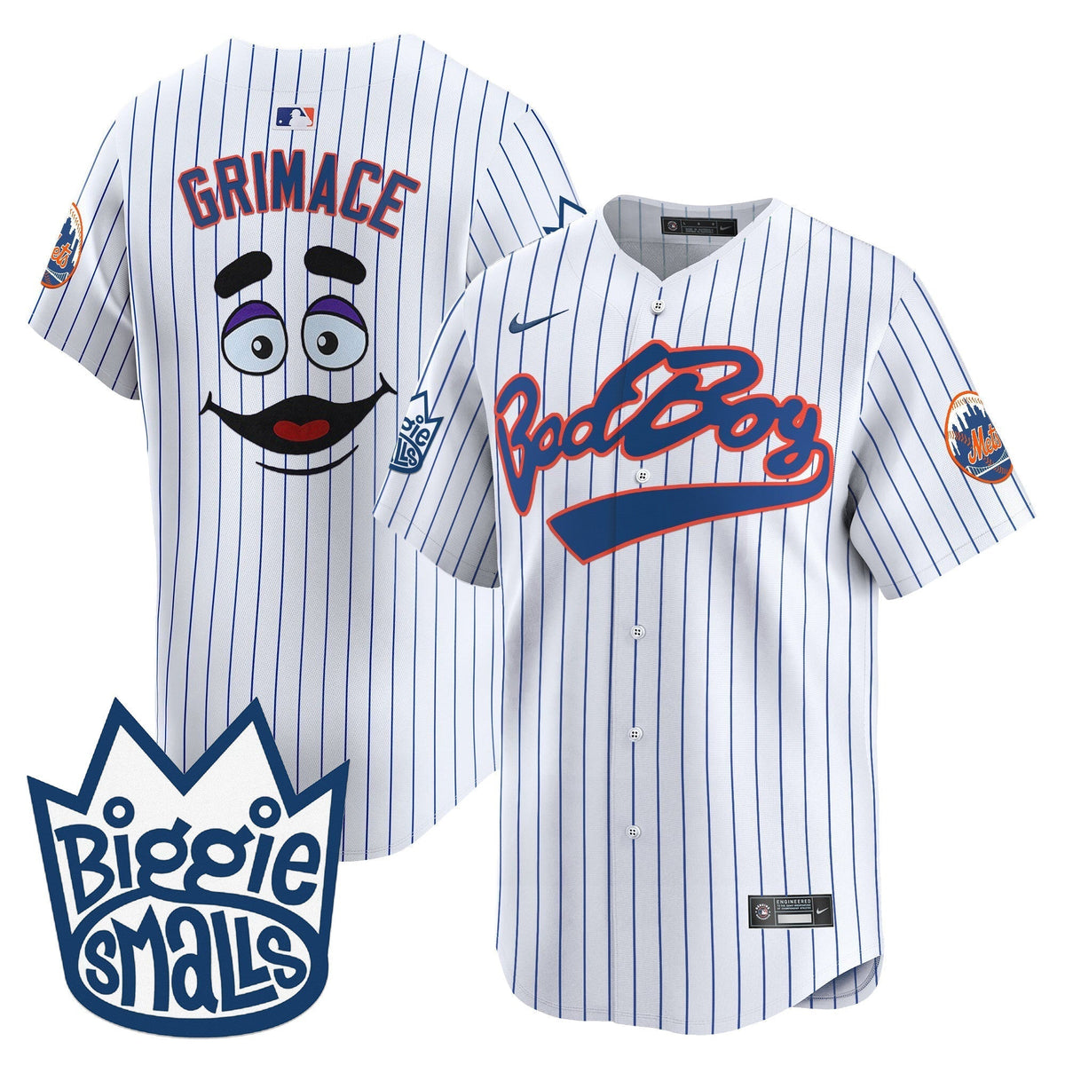 Men's Mets Biggie Smalls Vapor Premier Limited Jersey - All Stitched