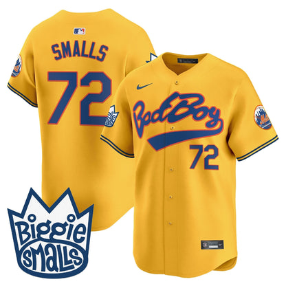 Men's Mets Biggie Smalls Vapor Premier Limited Jersey - All Stitched