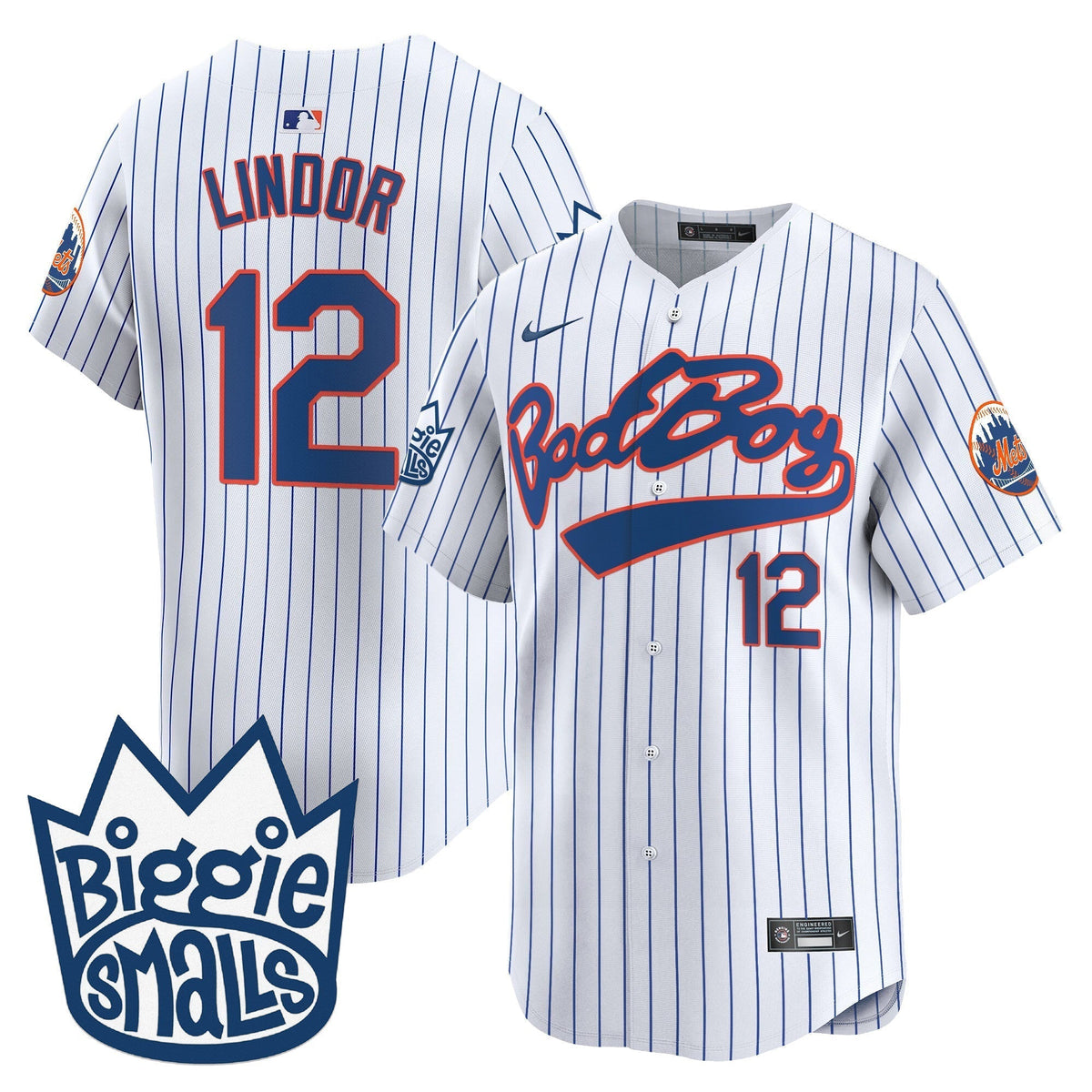 Men's Mets Biggie Smalls Vapor Premier Limited Jersey - All Stitched