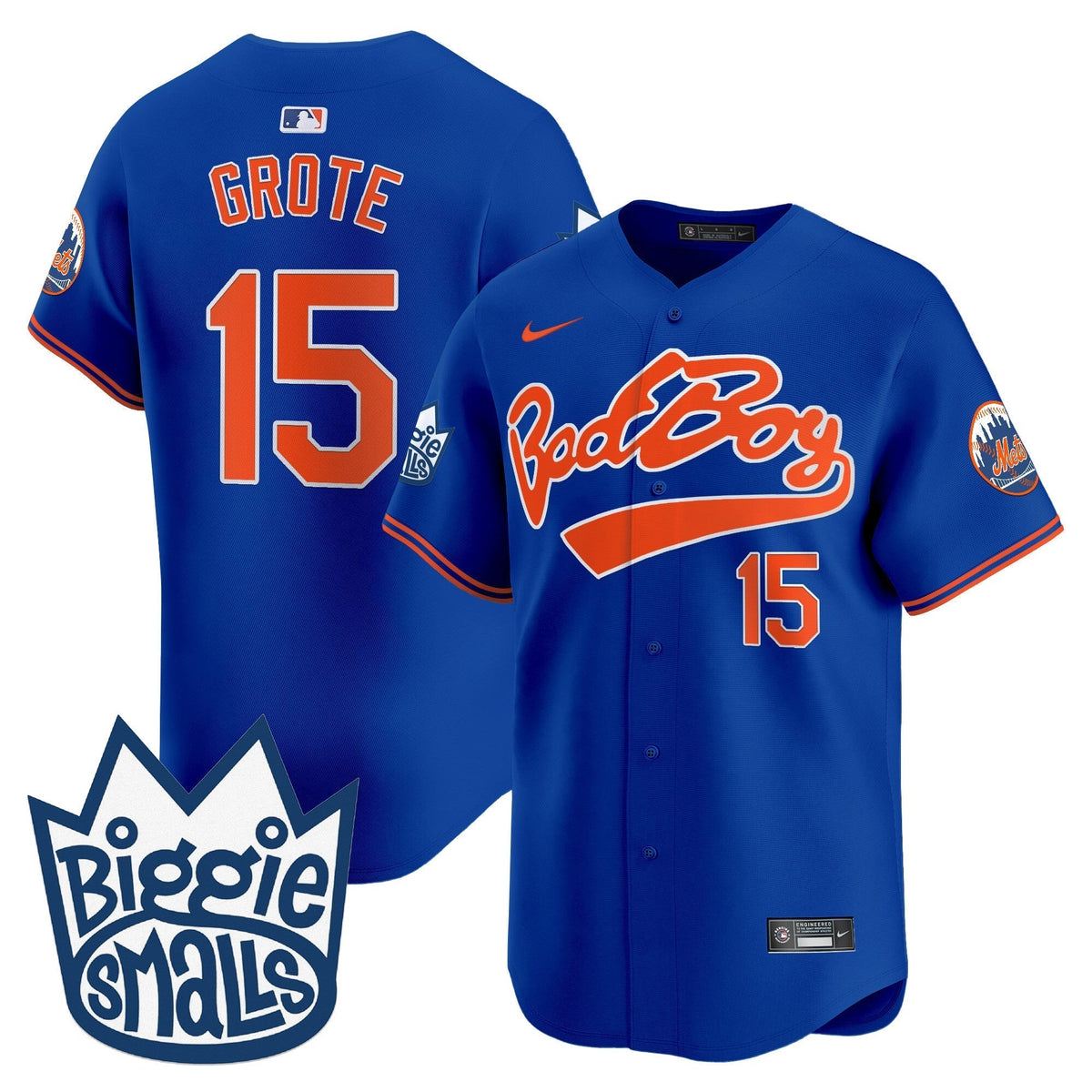 Men's Mets Biggie Smalls Vapor Premier Limited Jersey - All Stitched