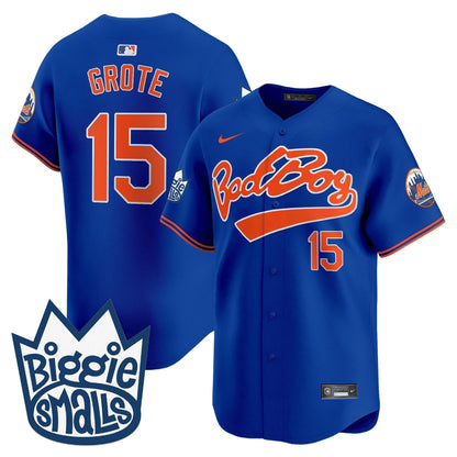 Men's Mets Biggie Smalls Vapor Premier Limited Jersey - All Stitched