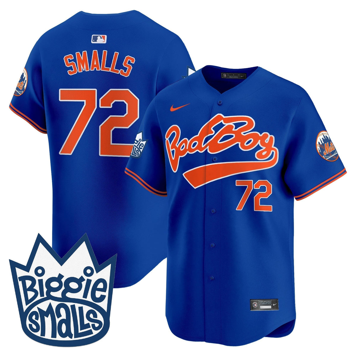 Men's Mets Biggie Smalls Vapor Premier Limited Jersey - All Stitched