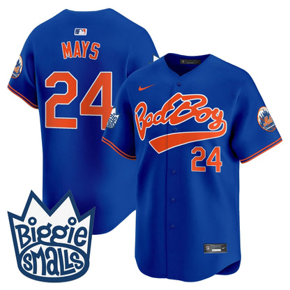 Men's Mets Biggie Smalls Vapor Premier Limited Jersey - All Stitched