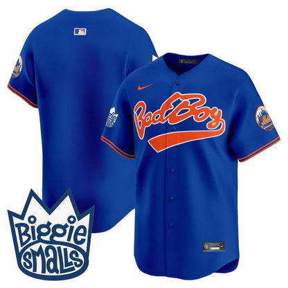Men's Mets Biggie Smalls Vapor Premier Limited Jersey - All Stitched