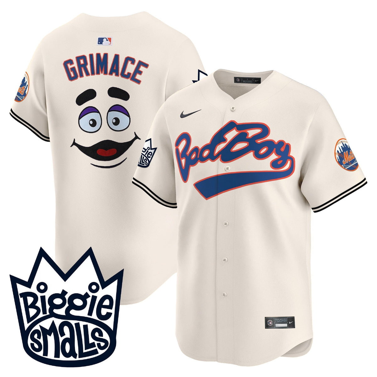 Men's Mets Biggie Smalls Vapor Premier Limited Jersey - All Stitched
