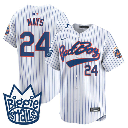 Men's Mets Biggie Smalls Vapor Premier Limited Jersey - All Stitched