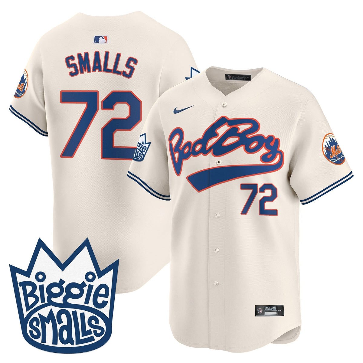 Men's Mets Biggie Smalls Vapor Premier Limited Jersey - All Stitched