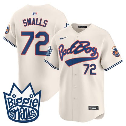 Men's Mets Biggie Smalls Vapor Premier Limited Jersey - All Stitched