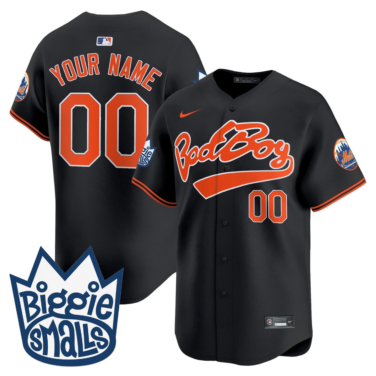 Mets Biggie Smalls Vapor Premier Limited Custom Jersey - All Stitched