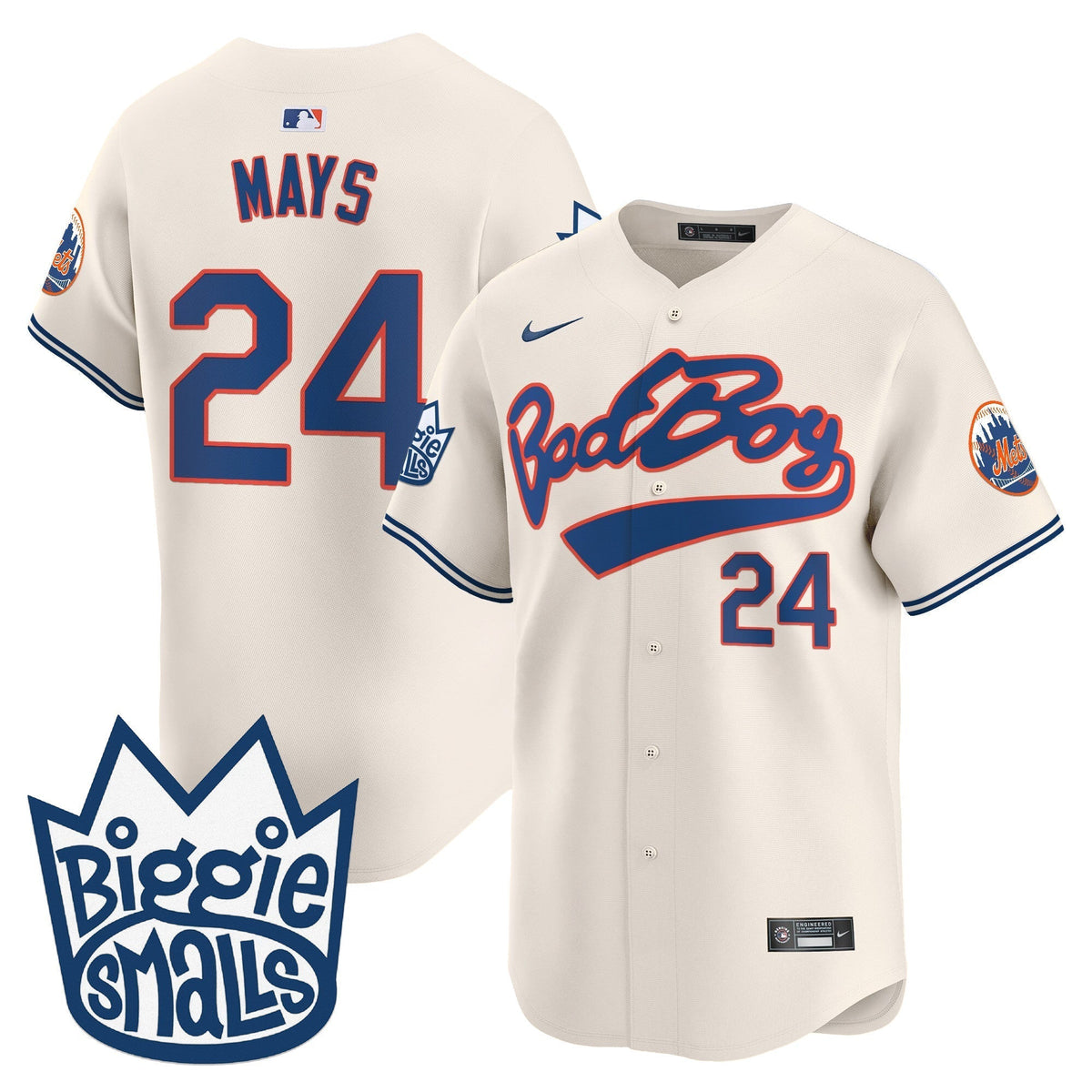 Men's Mets Biggie Smalls Vapor Premier Limited Jersey - All Stitched