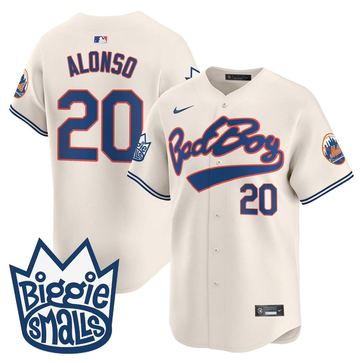 Men's Mets Biggie Smalls Vapor Premier Limited Jersey - All Stitched