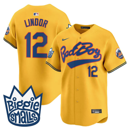 Men's Mets Biggie Smalls Vapor Premier Limited Jersey - All Stitched