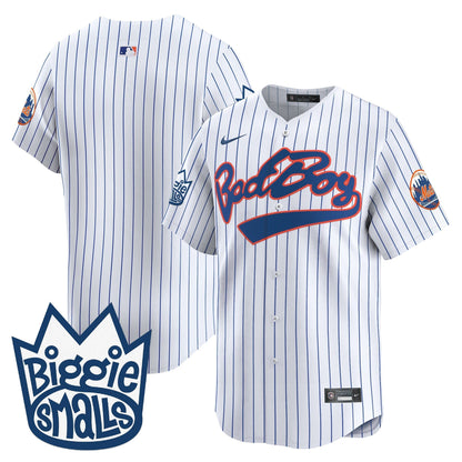 Men's Mets Biggie Smalls Vapor Premier Limited Jersey - All Stitched